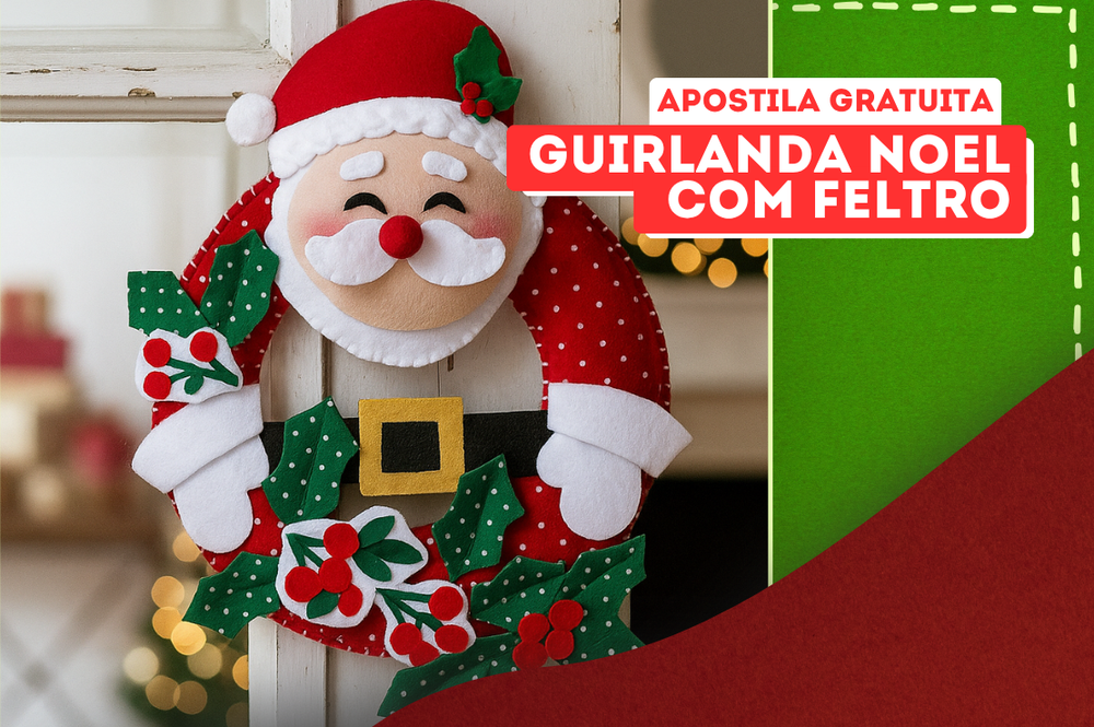 Como fazer uma Guirlanda Noel em feltro com Resina 180w