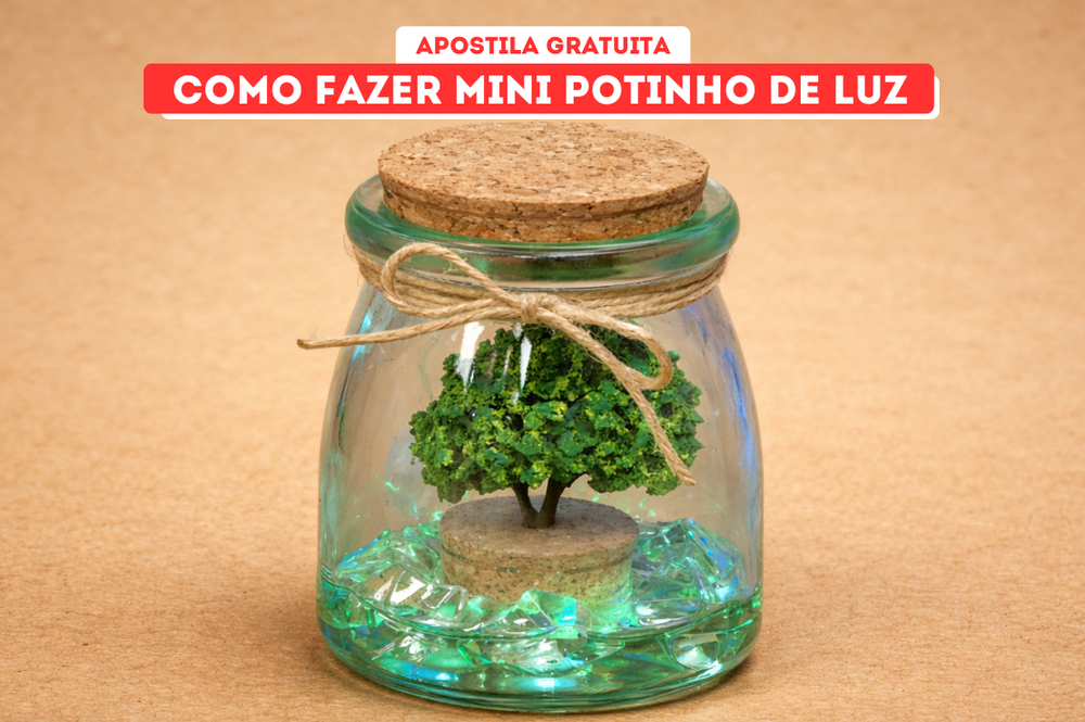 Potinho de Luz com Resina Epóxi