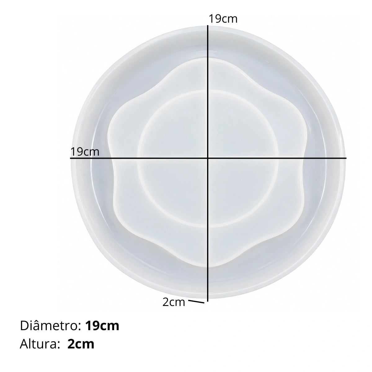 Molde de Silicone Bandeja Geodo Modelo 2