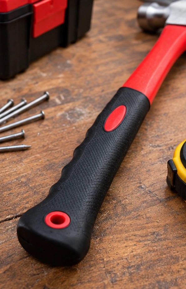 Cabo ergonômico emborrachado do martelo profissional 25 mm para maior firmeza e conforto no manuseio