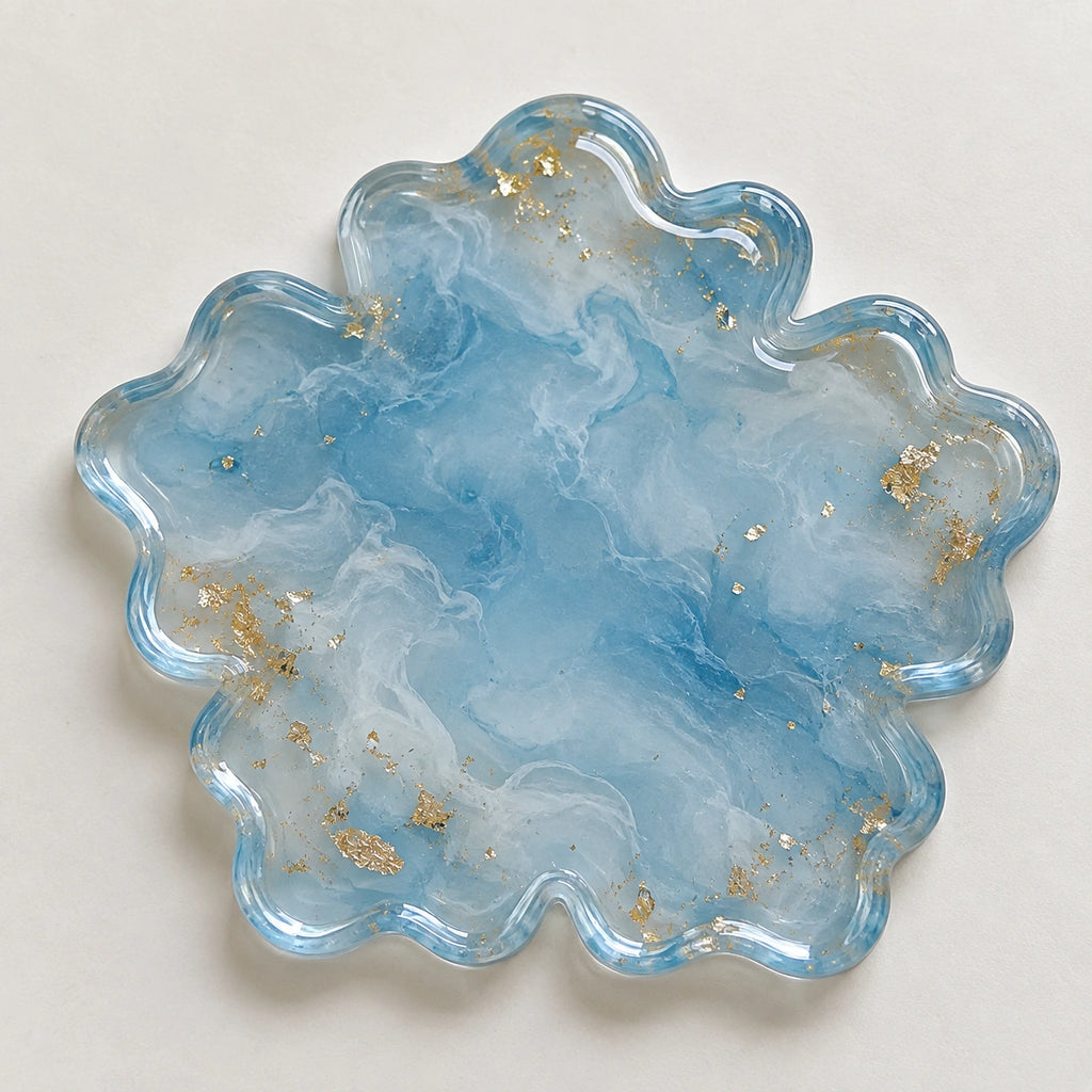 Molde De Silicone Formato Bandeja e Porta Copo Flor