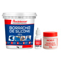 Kit Borracha De Silicone Azul C/ Catalisador + Vaselina