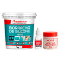 Kit Borracha De Silicone Verde + Vaselina
