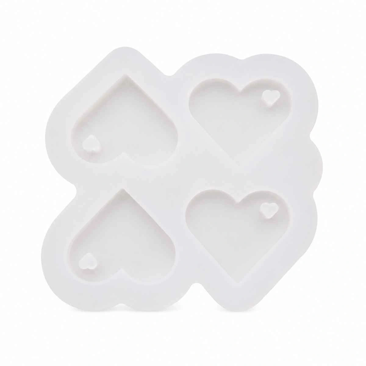 Molde de Silicone Coração com Furo