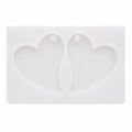 Molde de Silicone Pingente dois Corações