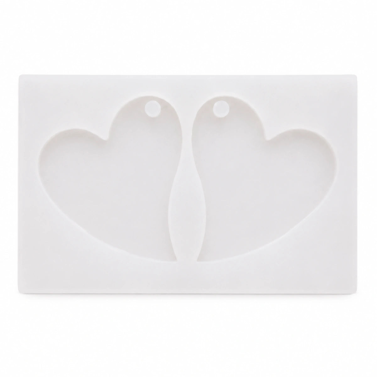 Molde de Silicone Pingente dois Corações