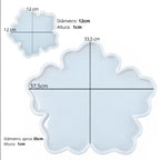 Molde De Silicone Formato Bandeja e Porta Copo Flor