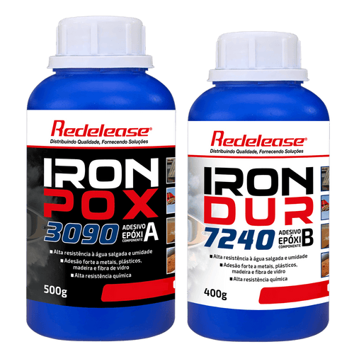 Adesivo Epoxi IronPox Extra Forte para Reparos Estruturais e Colagens de Alta Performance (900 g)