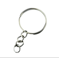 Argola Fina Prateada para Chaveiro (50 Un)