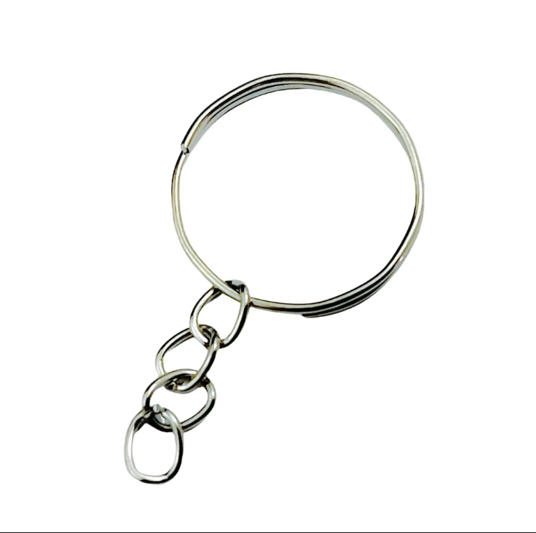 Argola Fina Prateada para Chaveiro (50 Un)