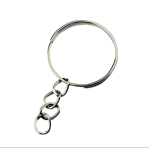 Argola Fina Prateada para Chaveiro (50 Un)