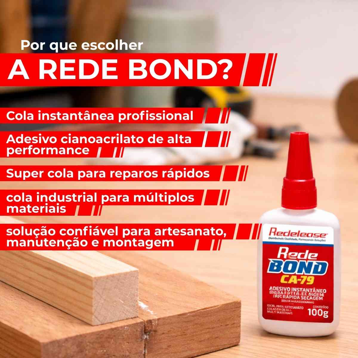 Rede Bond CA 79 Cola Instantânea Cianoacrilato (20 g)