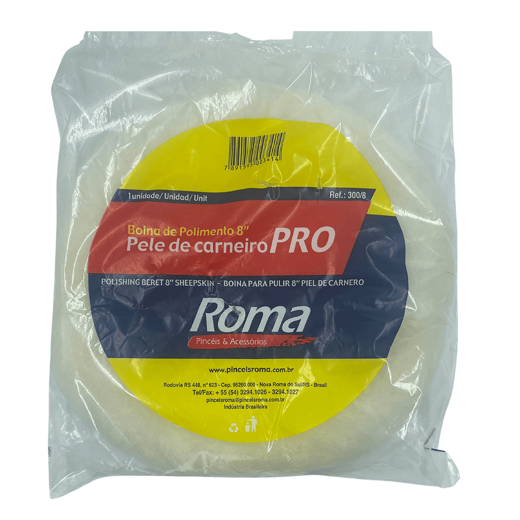 Boina de Polimento PRO 203mm 8" (Pele de Carneiro)