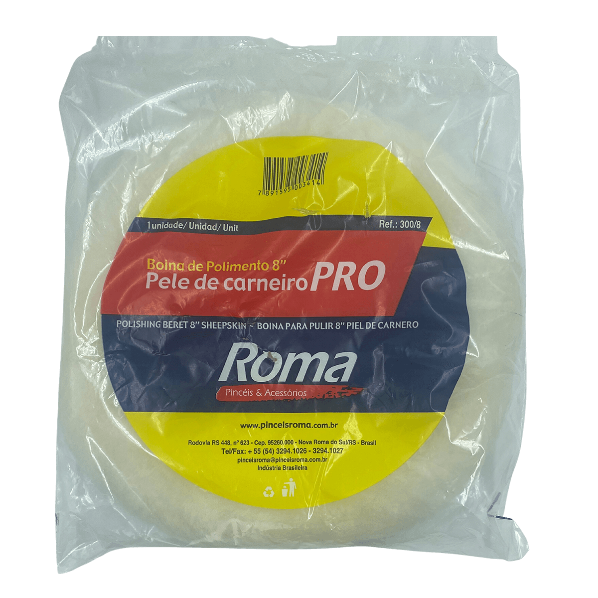 Boina de Polimento PRO 203mm 8" (Pele de Carneiro)