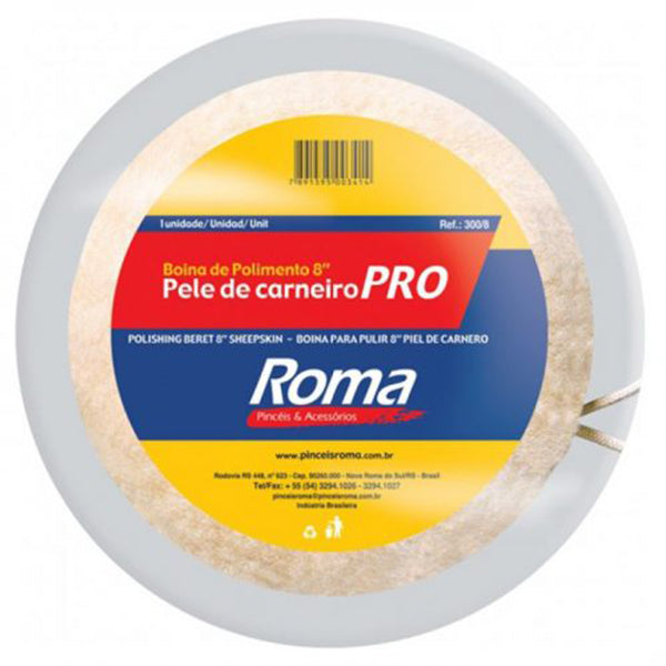Boina de Polimento PRO 203mm 8" (Pele de Carneiro)