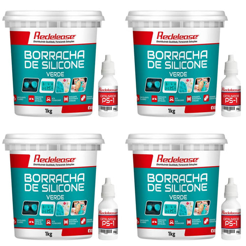 Borracha De Silicone Verde Alta Flexibilidade para Moldes (Com Catalisador) [4,120 Kg]