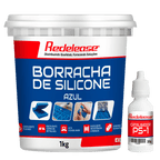 Borracha De Silicone Azul Alta Flexibilidade para Moldes Com Catalisador (1,030 Kg)
