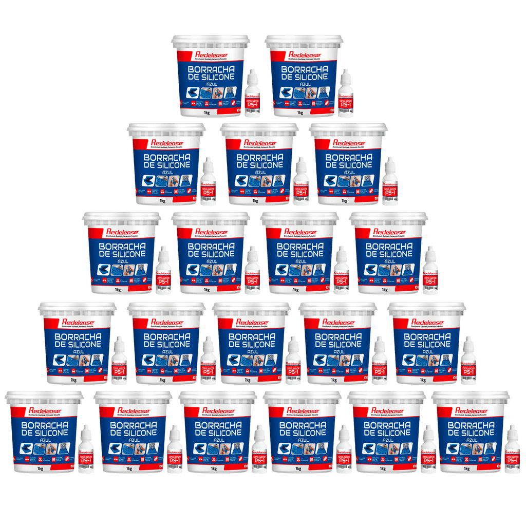 Borracha De Silicone Azul Alta Flexibilidade para Moldes Com Catalisador (20,60 Kg)