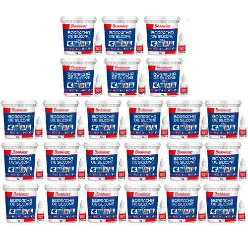Borracha De Silicone Azul Alta Flexibilidade para Moldes Com Catalisador (24,720 Kg)
