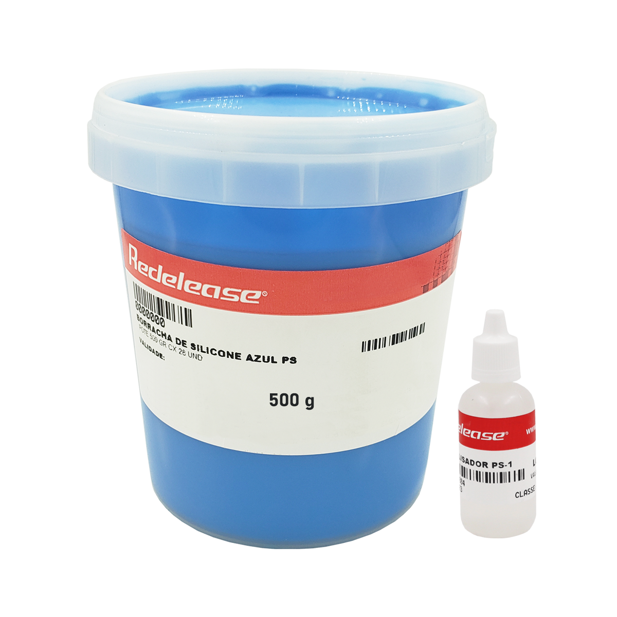 Borracha De Silicone Azul Alta Flexibilidade para Moldes Com Catalisador (515 g)