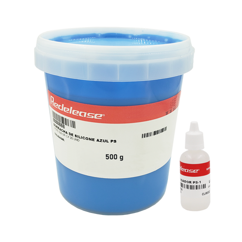 Borracha De Silicone Azul Alta Flexibilidade para Moldes Com Catalisador (515 g)