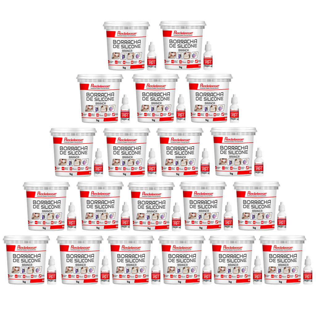 Borracha De Silicone Branca Alta Flexibilidade para Moldes Com Catalisador (20,60 Kg)