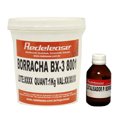 Borracha De Silicone BX3 8001 para Moldes de Extrema Resistência Com Catalisador (1,047 Kg)