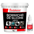 Borracha De Silicone Preta Rígida para Pneus Miniatura Com Catalisador (1,050 Kg)