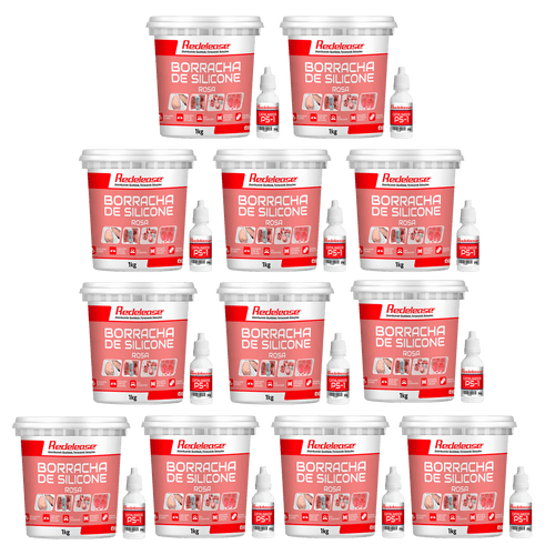 Borracha De Silicone Rosa Media Flexibilidade para Moldes Com Catalisador (12,360 Kg)