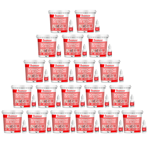 Borracha De Silicone Rosa Media Flexibilidade para Moldes Com Catalisador (20,60 Kg)