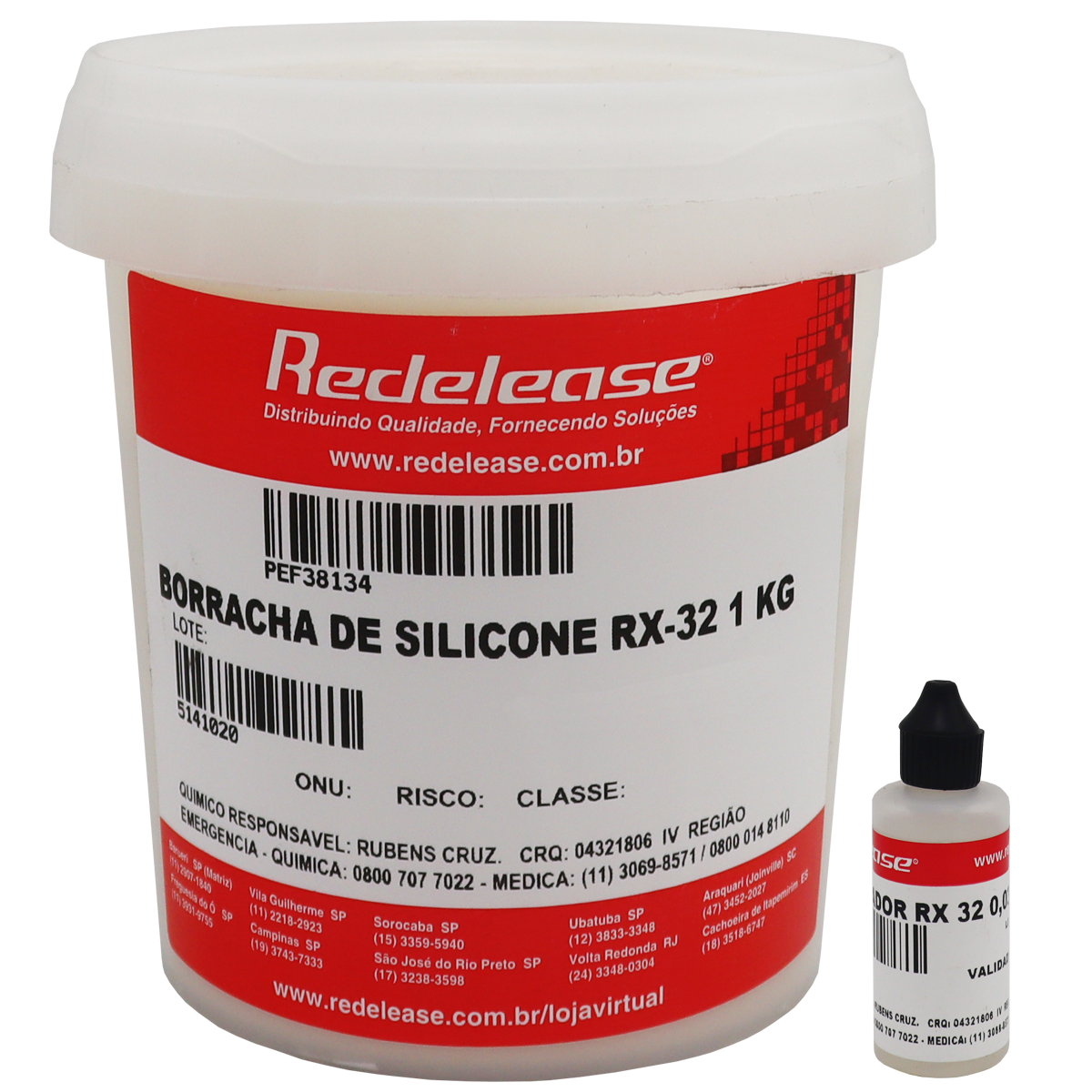 Borracha De Silicone RX32 para Moldes de Extrema Resistência Com Catalisador (1,030 Kg)