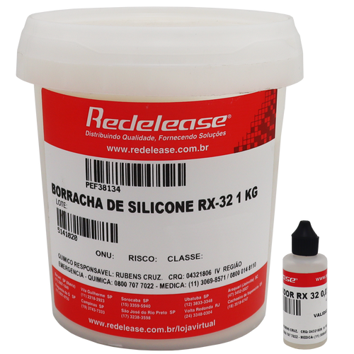 Borracha De Silicone RX32 para Moldes de Extrema Resistência Com Catalisador (1,030 Kg)