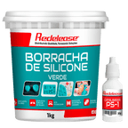 Borracha De Silicone Verde Alta Flexibilidade para Moldes Com Catalisador (1,030 Kg)