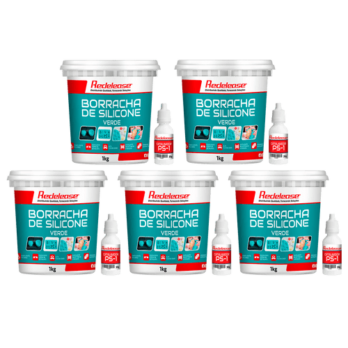 Borracha De Silicone Verde Alta Flexibilidade para Moldes Com Catalisador (5,150 Kg)
