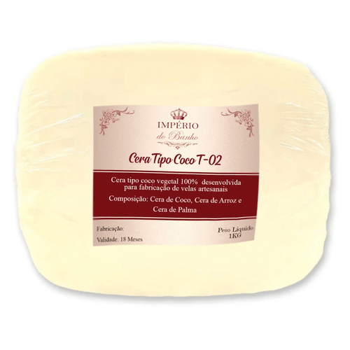 Cera de Coco para Velas 100% Vegana Vegetal (01Kg)