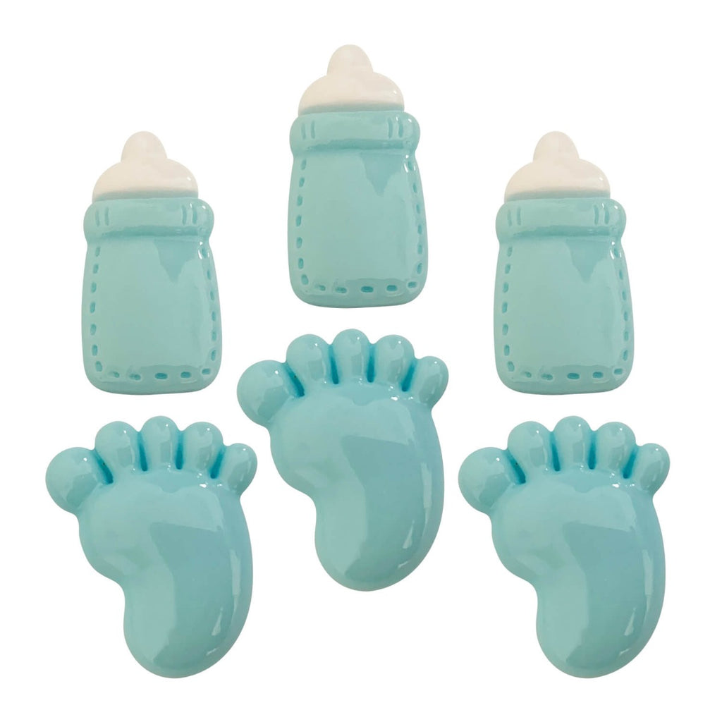 Charms Apliques para Decoração Baby Menino (6 Un)