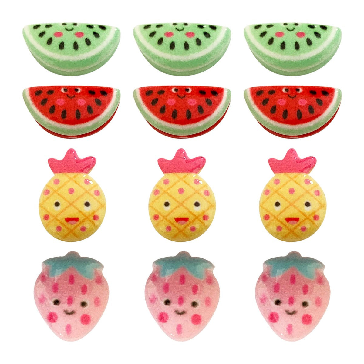 Charms Apliques para Decoração Frutinhas (12 Un)