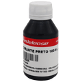 Frasco de corante preto líquido 100 ml com tampa branca, rotulado para uso químico.