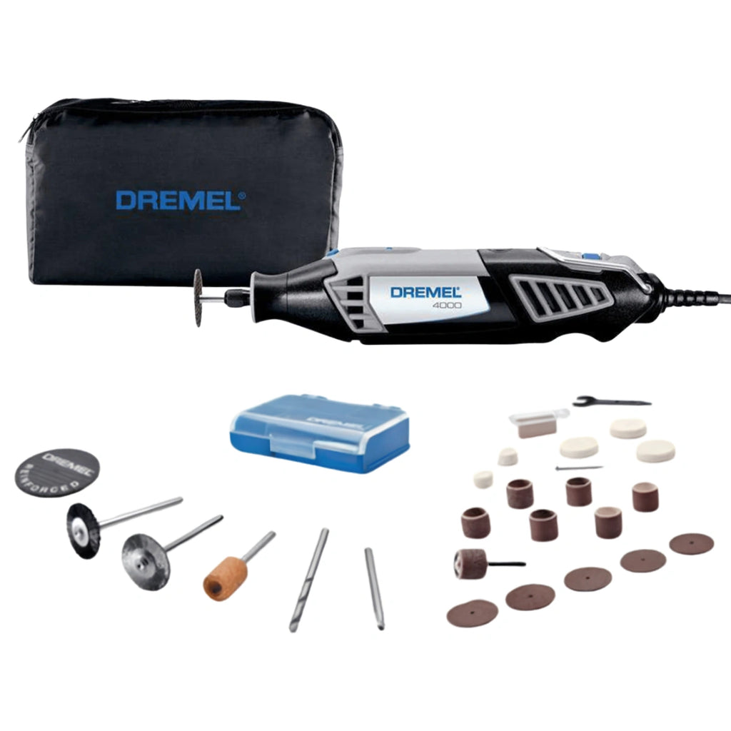 Micro Retífica Dremel 4000 175W 127V com 26 acessórios originais para cortar, lixar, gravar e polir