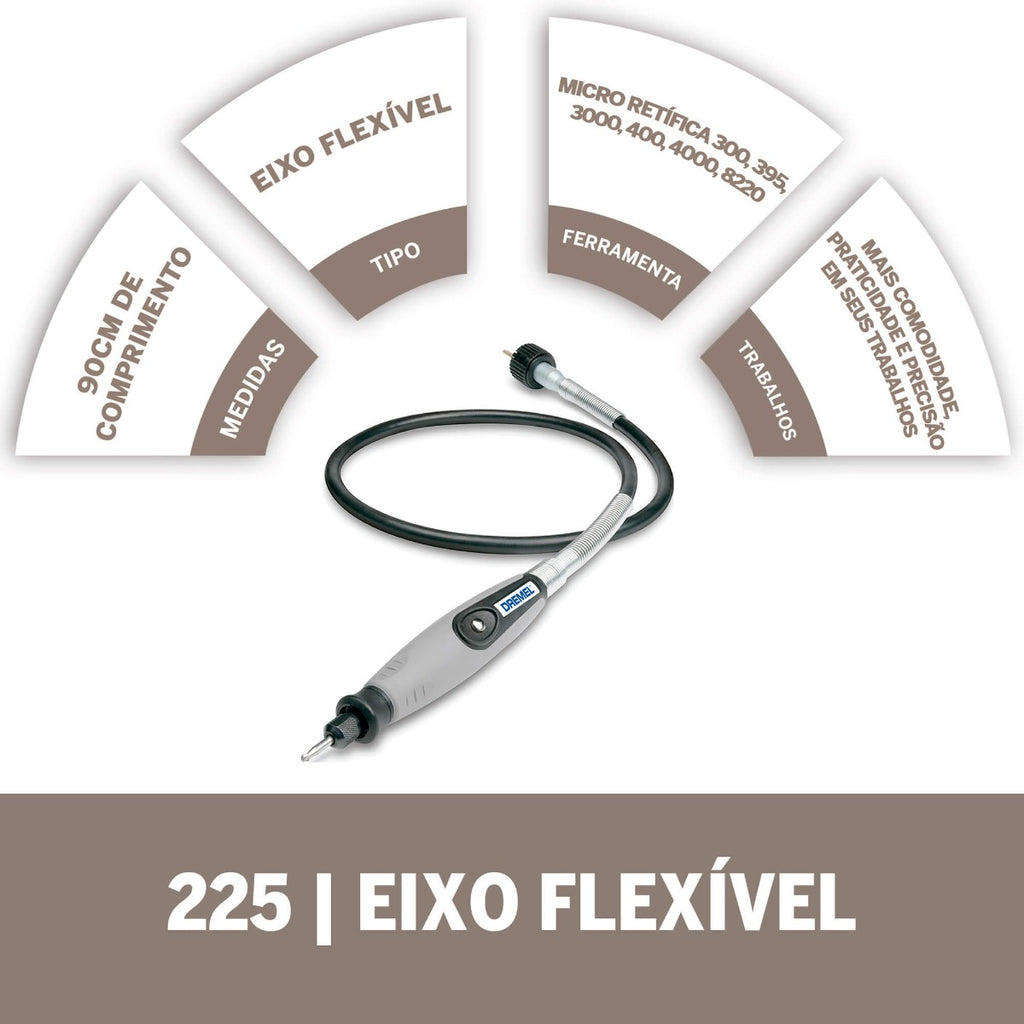 Dremel Acoplamento Eixo Flexível Para Detalhes (Modelo 225)