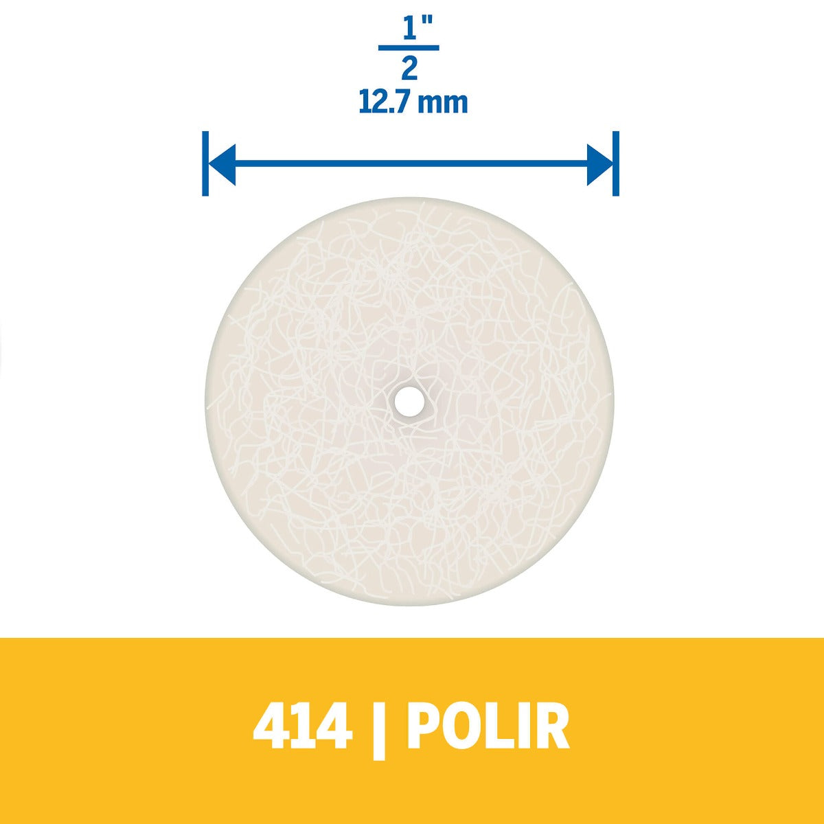 Dremel Disco De Feltro Para Polir De 12,7mm Para Metal, Pedras E Vidro (Modelo 414)
