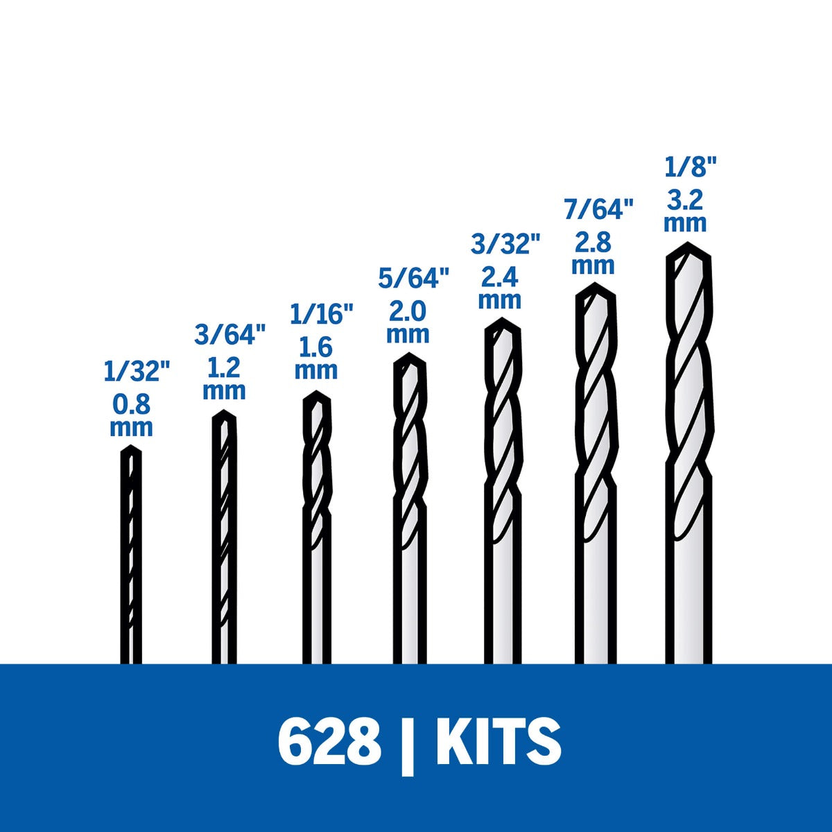 Dremel Kit De Brocas  - 7 Peças (Modelo 628)
