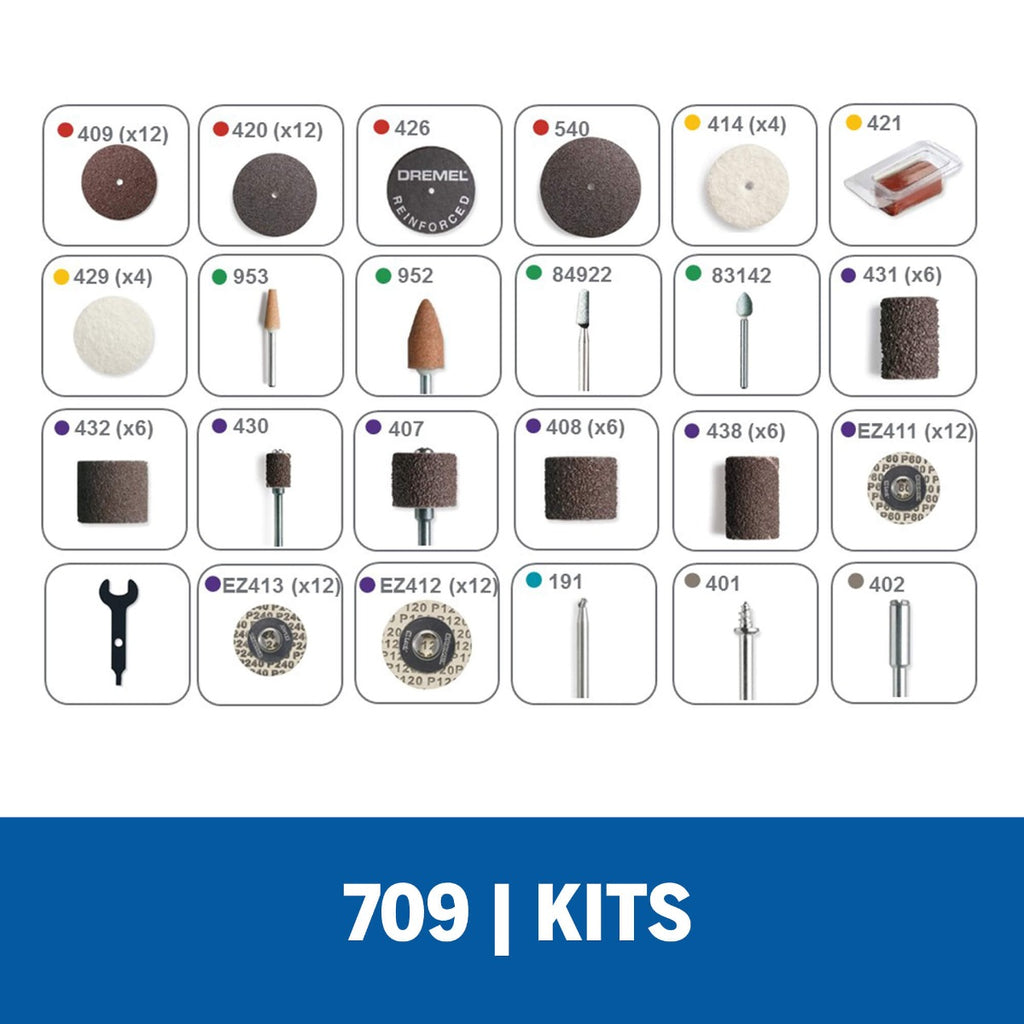 Dremel Kit De Acessórios De Micro Retífica - 110 Peças (Modelo 709)