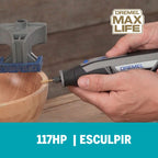 Escareador Dremel Max Life Para Esculpir Cilíndrica de Ponta Arredondada De 6,4mm (Modelo 117HP)