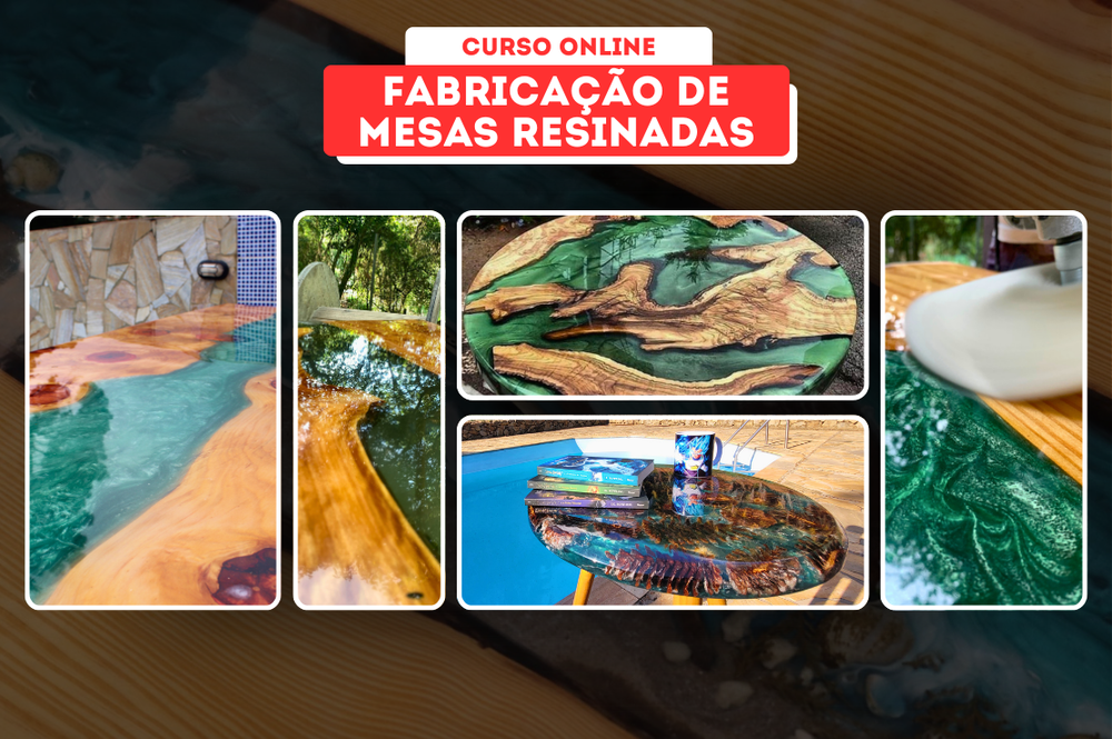 Mesa Resinada Colorida