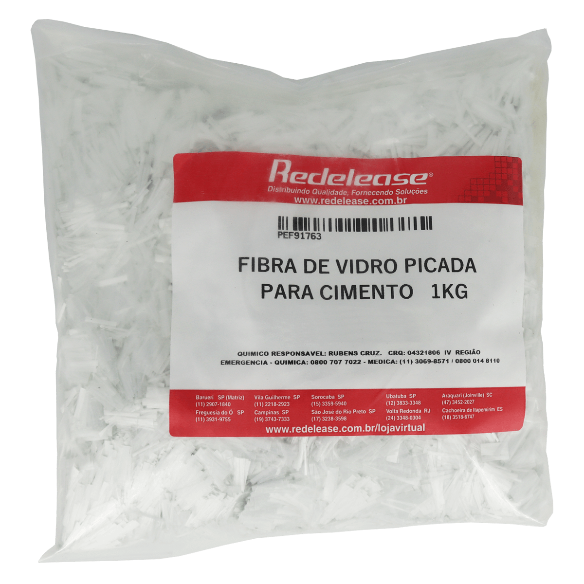 Fibra de vidro para Concreto (01 Kg)