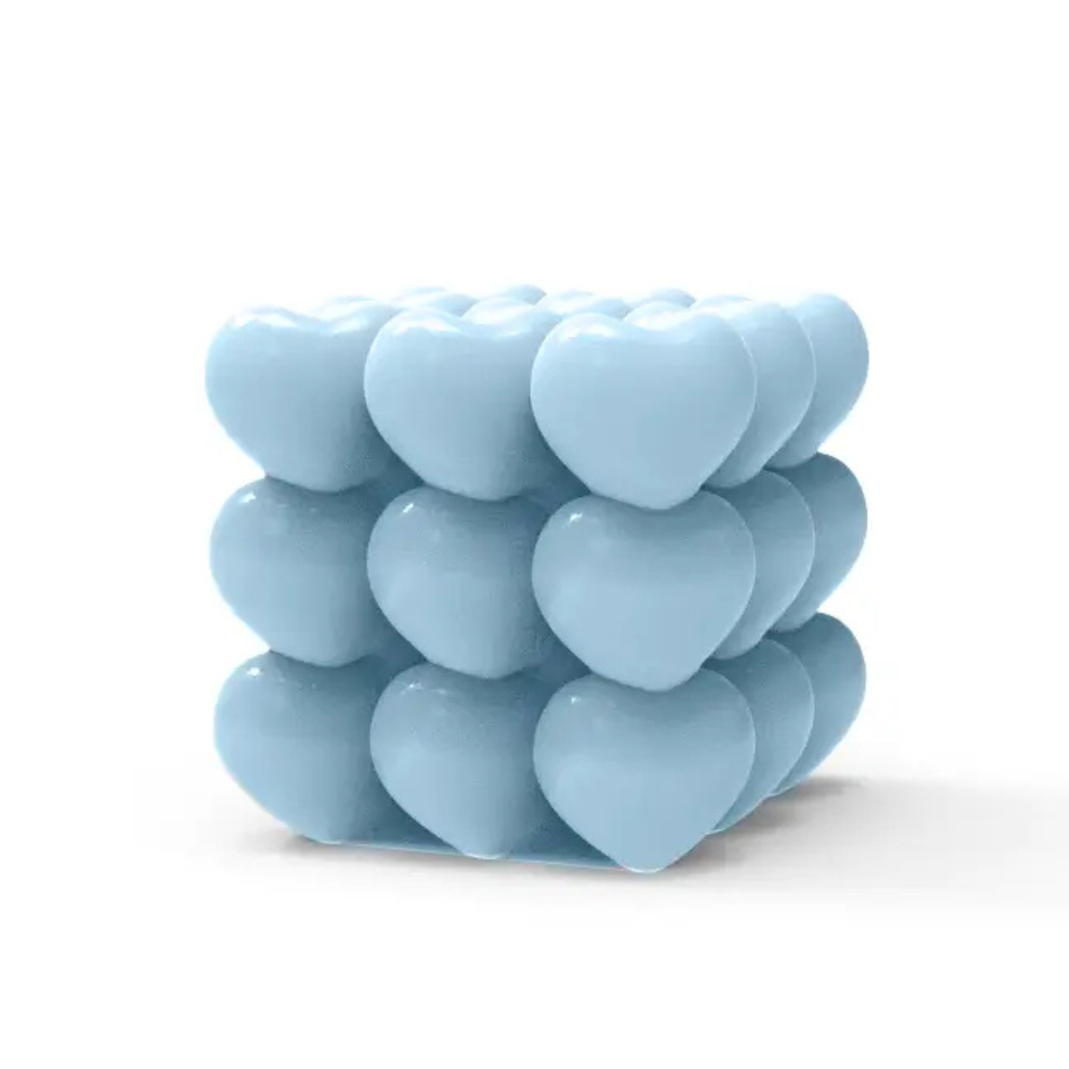 Molde de Silicone Mini Coração em Cubo