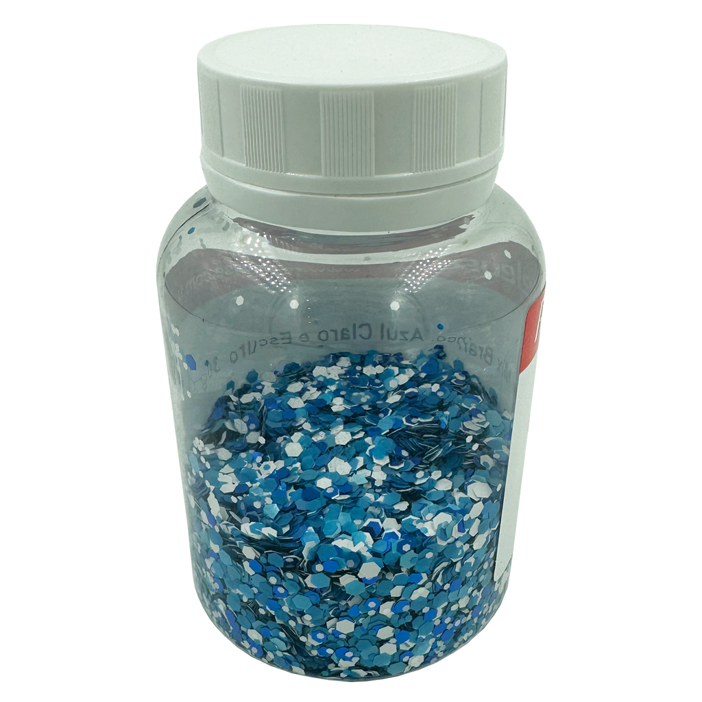 Glitter MIX de Branco, Azul Claro e Escuro (30 g)
