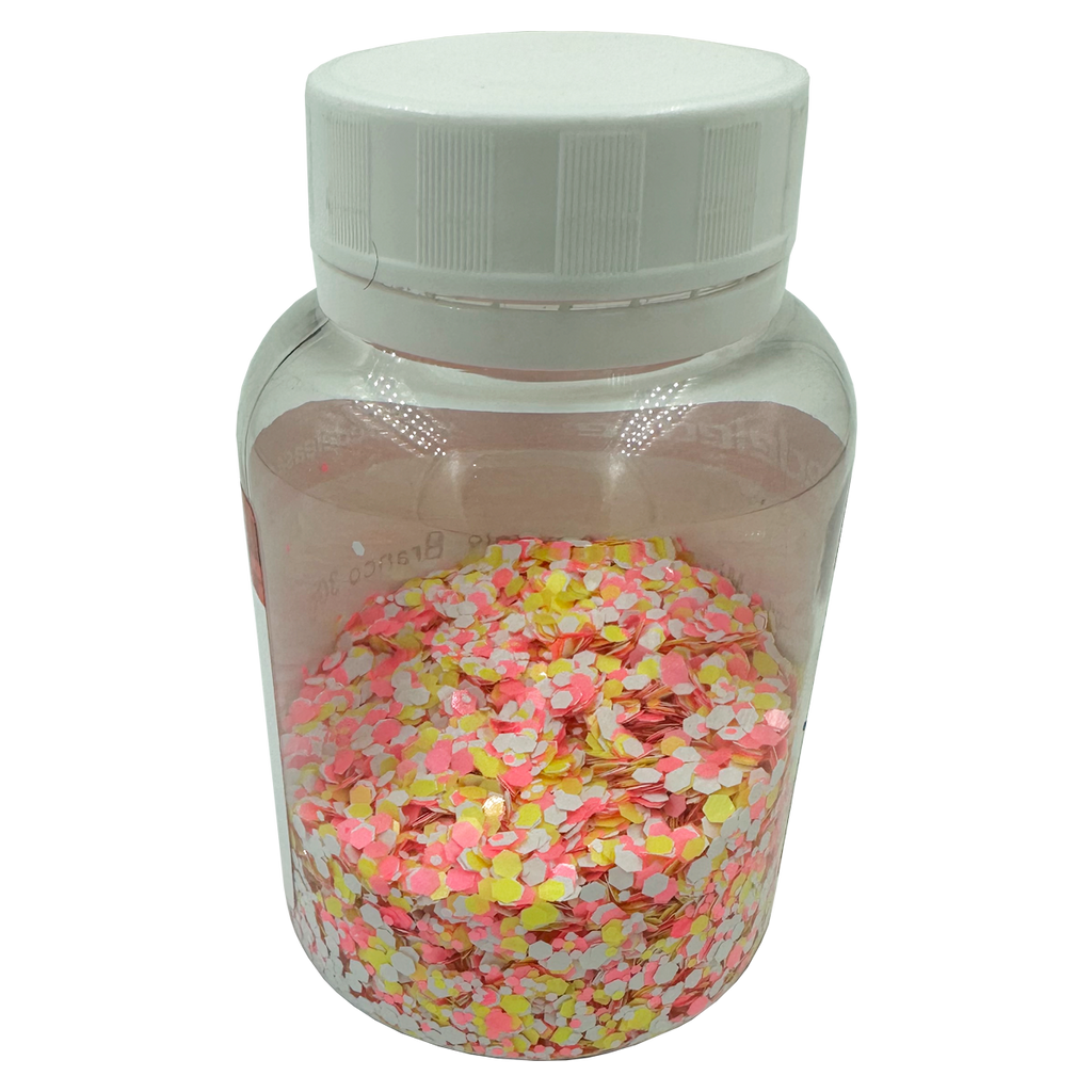 Glitter MIX de Rosa, Amarelo e Branco (30 g)