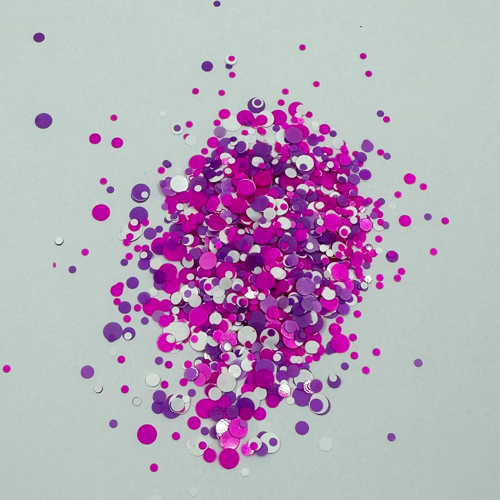 Glitter Mix de Rosa, Roxo e Branco (30 g)